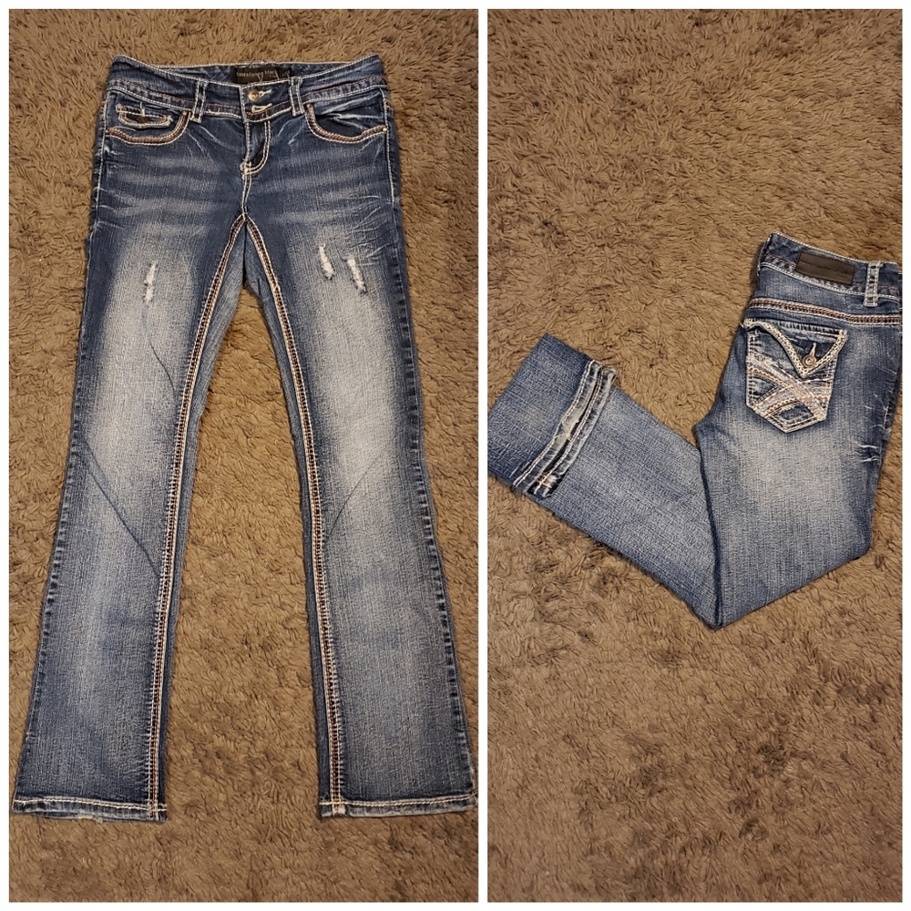 Twentyone black slim boot jean
